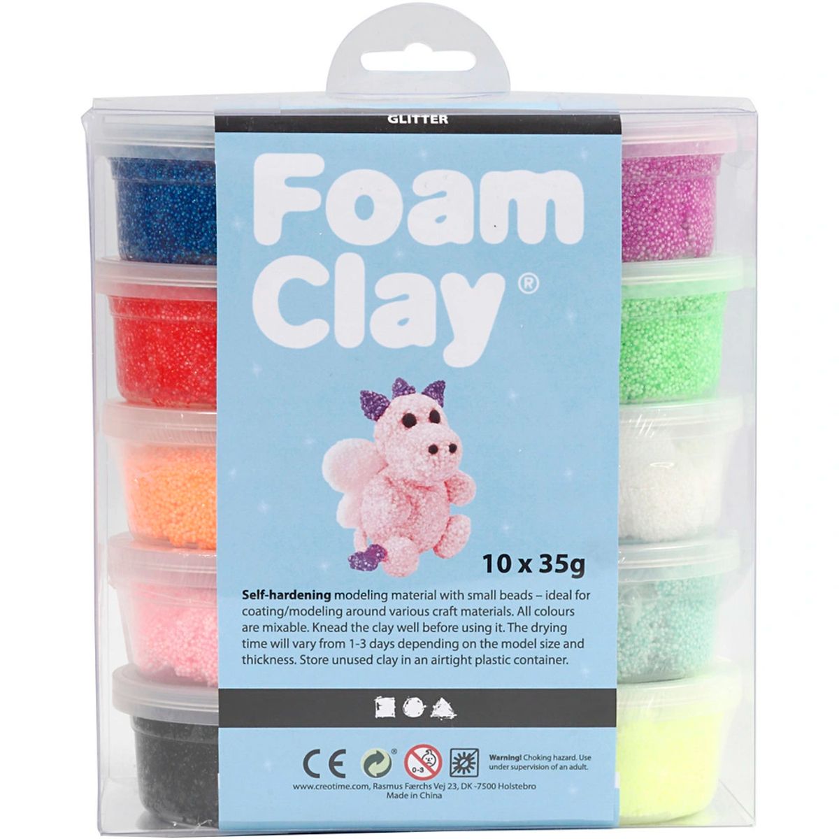 Foam clay glitter