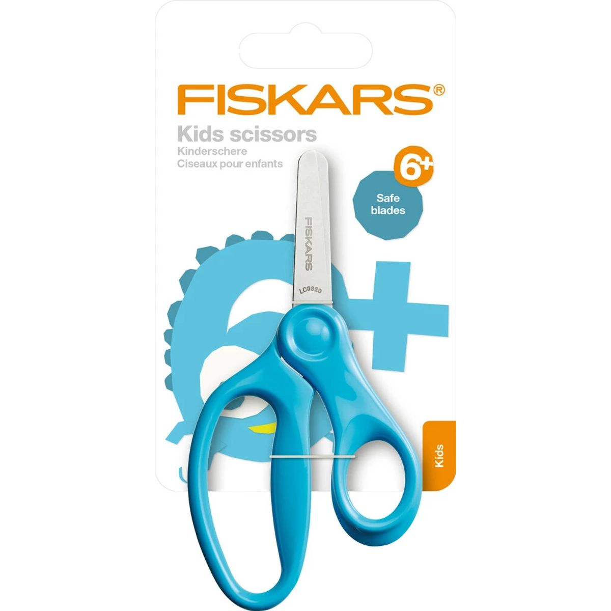 FISKARS Børn turkis 13 cm alder 6+