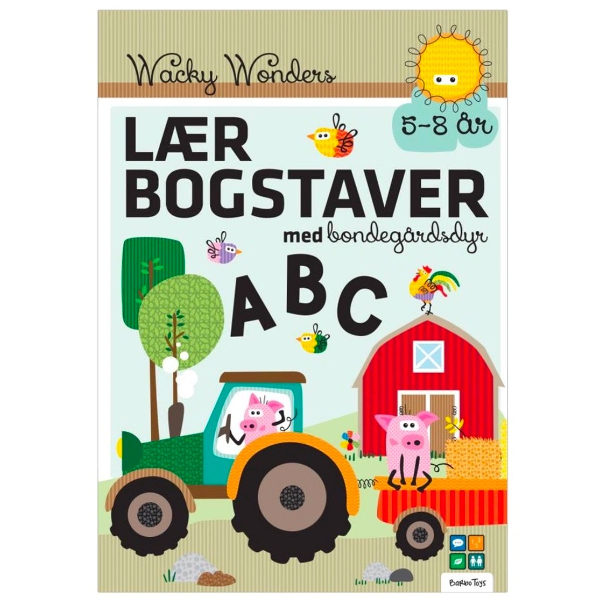 Aktivitetsbog Lær Bogstaver med Wacky Wonders Bondegårdsdyr - ABC