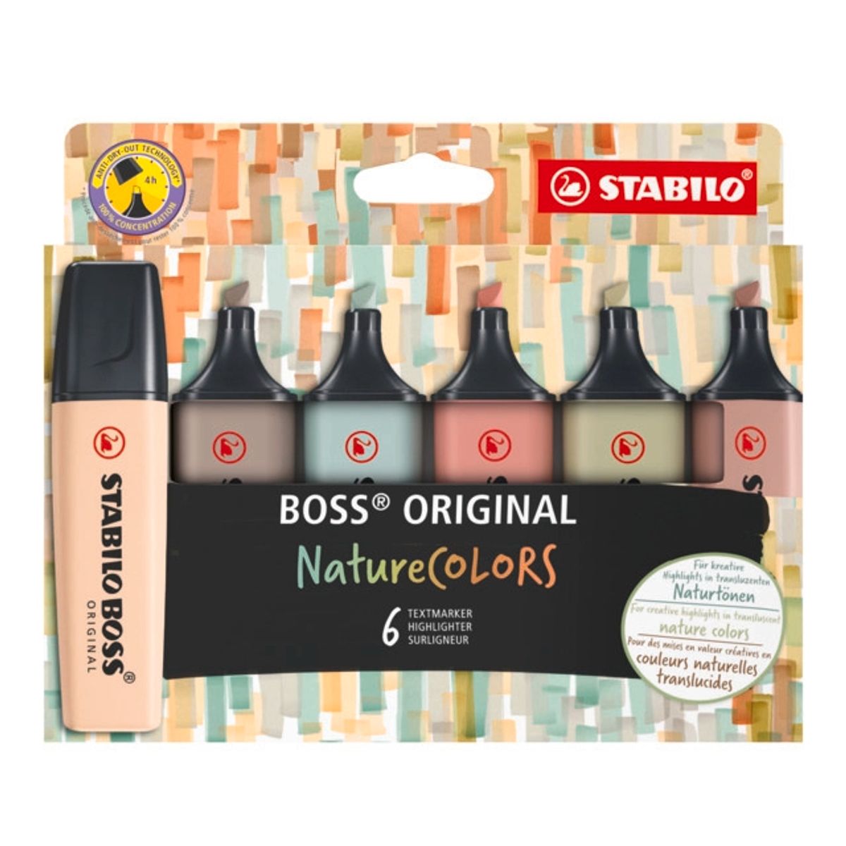 Tekstmarkers stabilo boss 6 stk