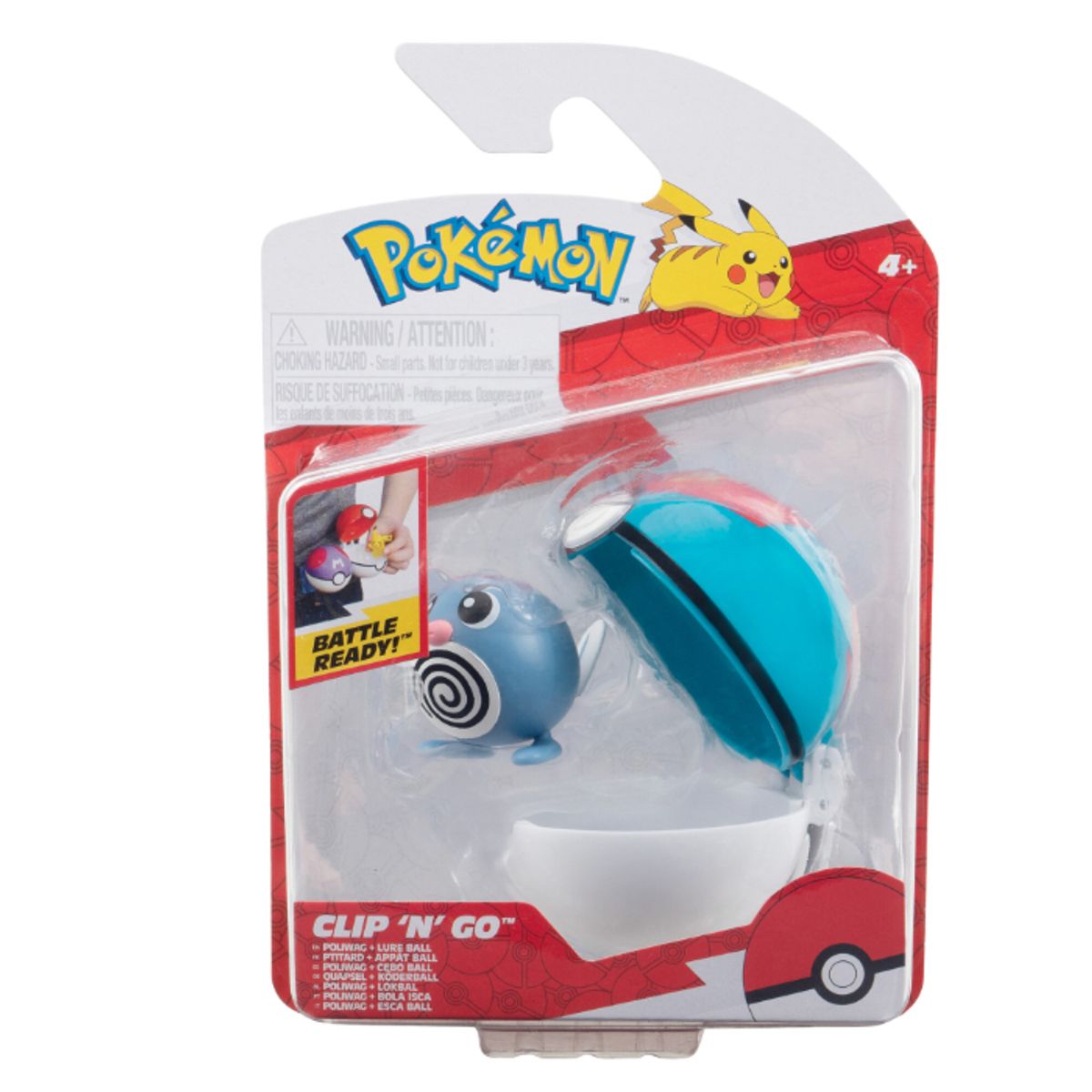 Pokémon Clip 'N Go POLIWAG AND POKE BALL