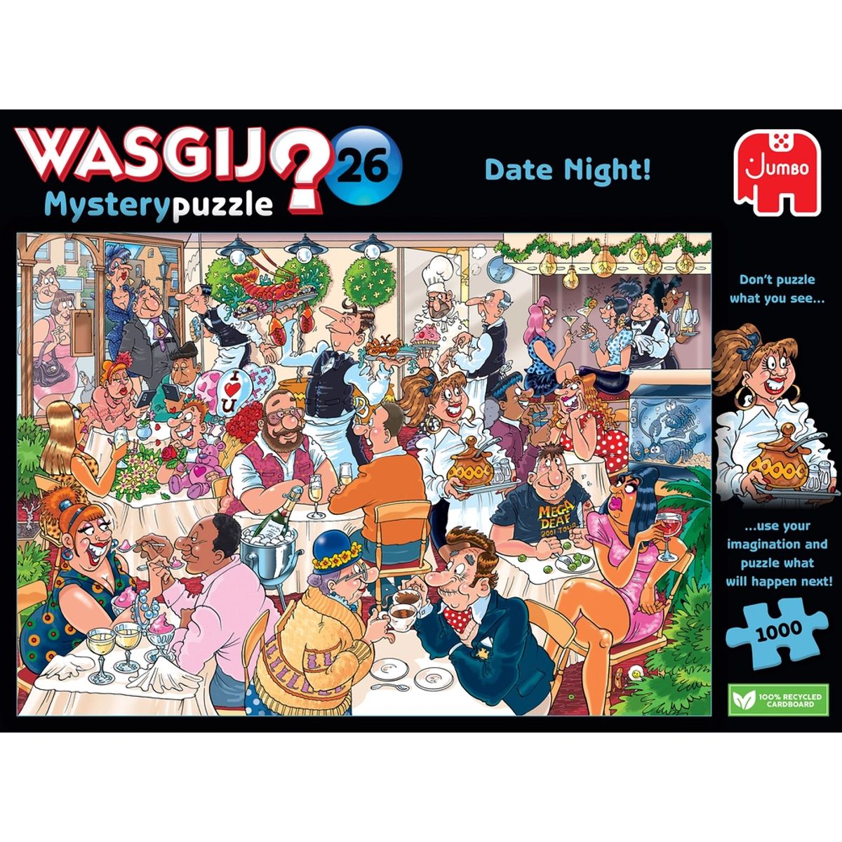 Puslespil Wasgij Mystery 26 date night! 1000 brikker