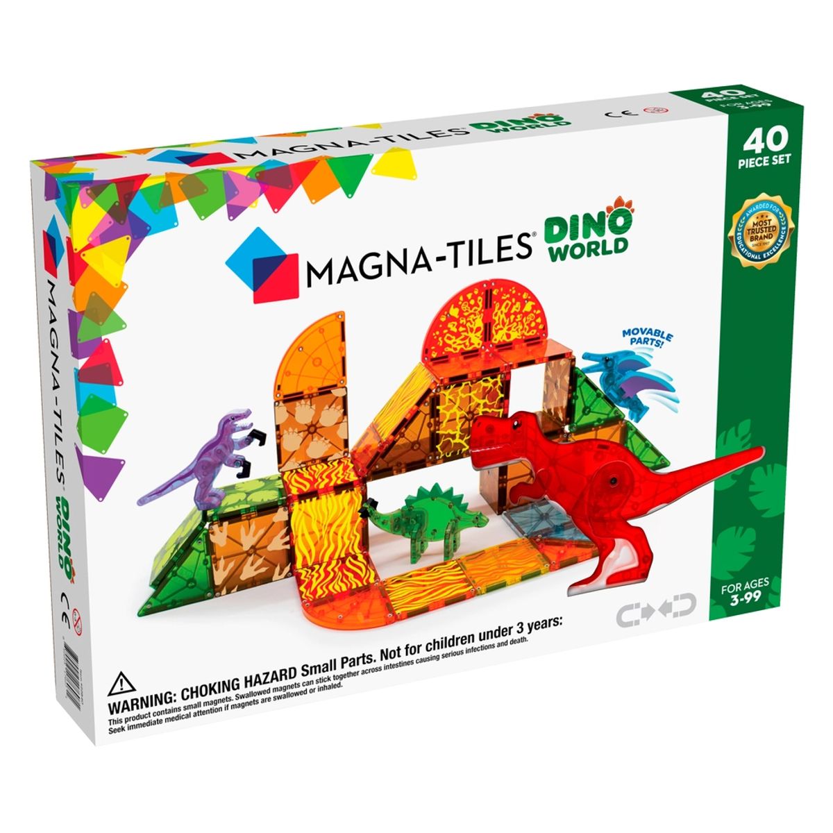 Magna-Tiles Dino World 40 stk