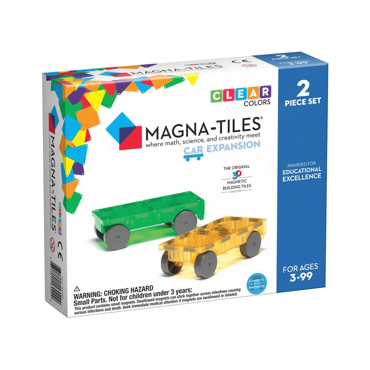 Magna-Tiles Cars expansion sæt 2 stk