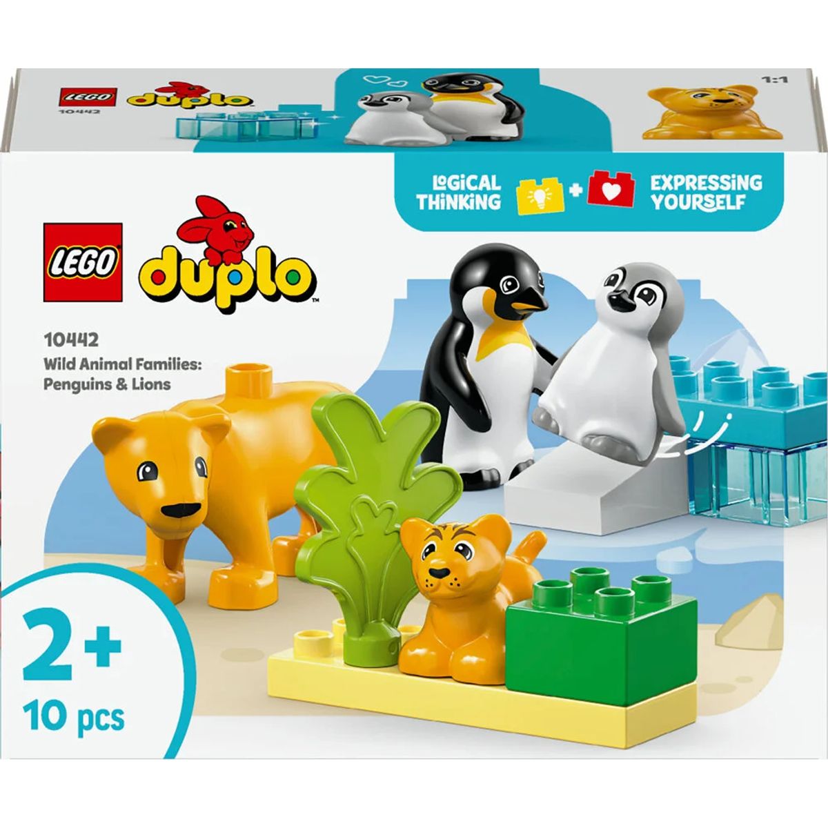 10442 LEGO DUPLO Town Vilde dyrefamilier: pingviner og løver