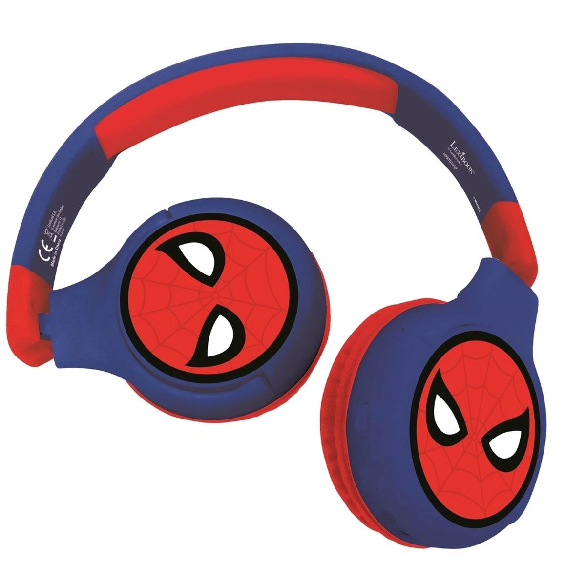 2 i 1 Bluetooth®- og kablede komfort- og foldbare hovedtelefoner med sikker lydstyrke for børn - Spider-Man