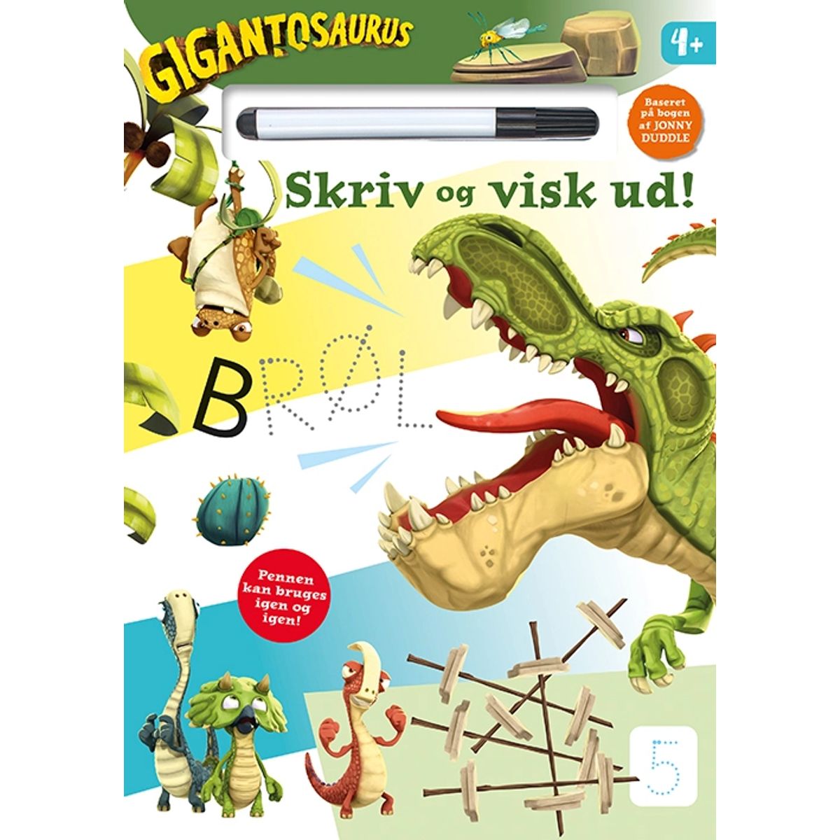 Gigantosaurus - Skriv og visk ud