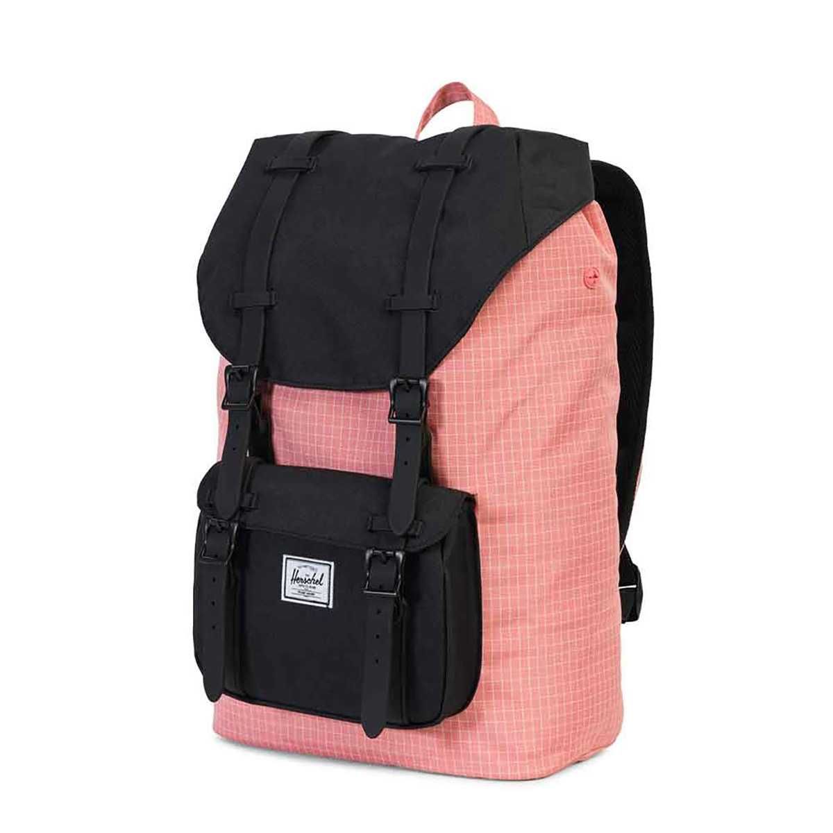 Herschel Little America Rygsæk Strawberry Ice Grid Black 17L