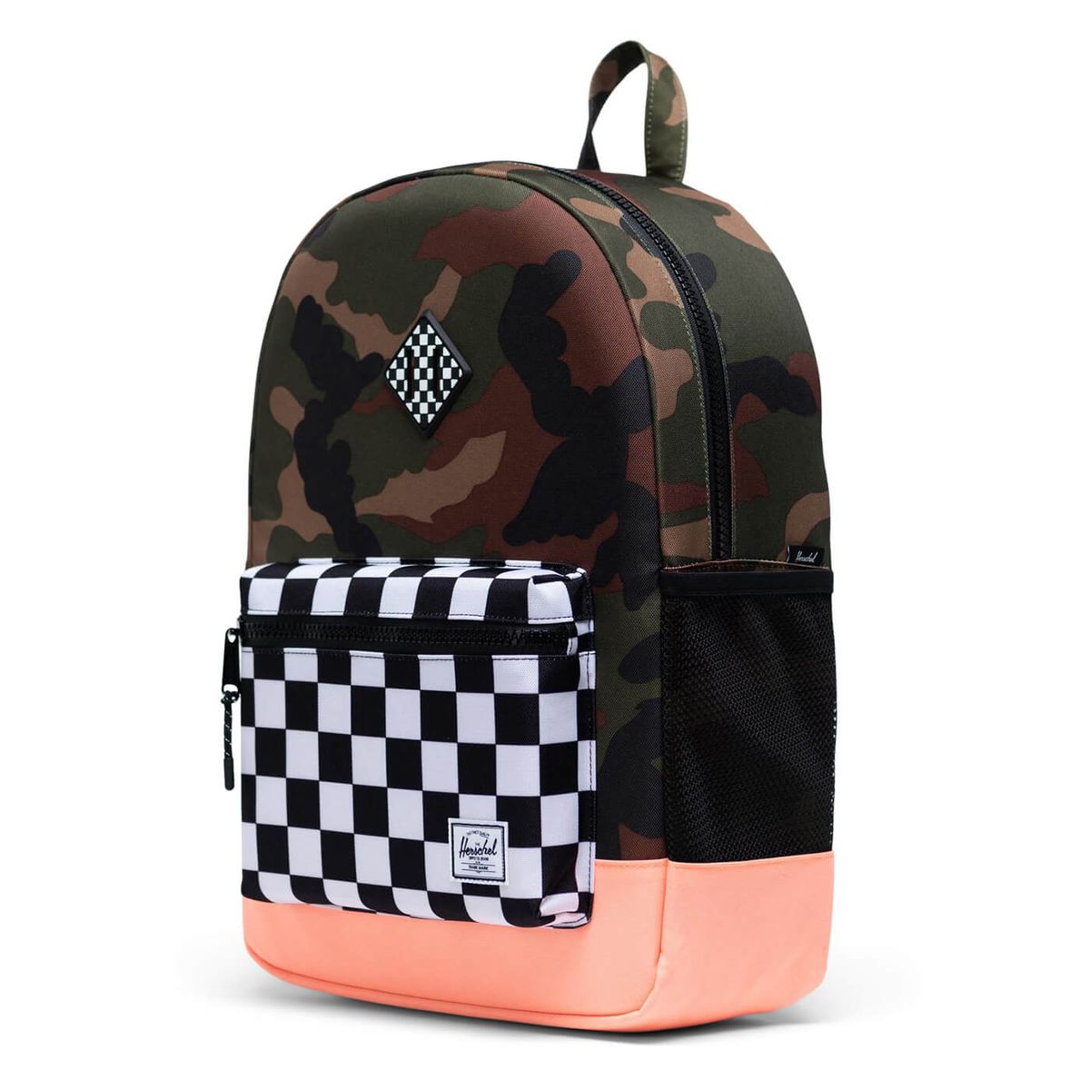 Herschel Heritage Rygsæk Youth Woodland Camo/Black/White Check 20L