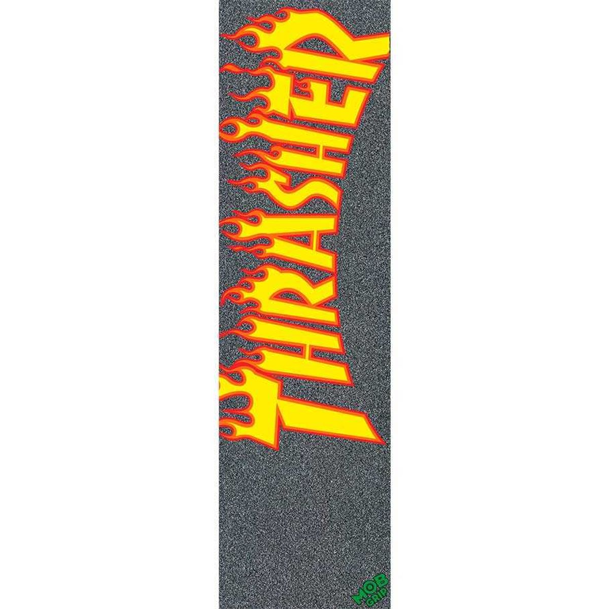 Thrasher Griptape fra MOB Flame Logo Sort 9 x 33"