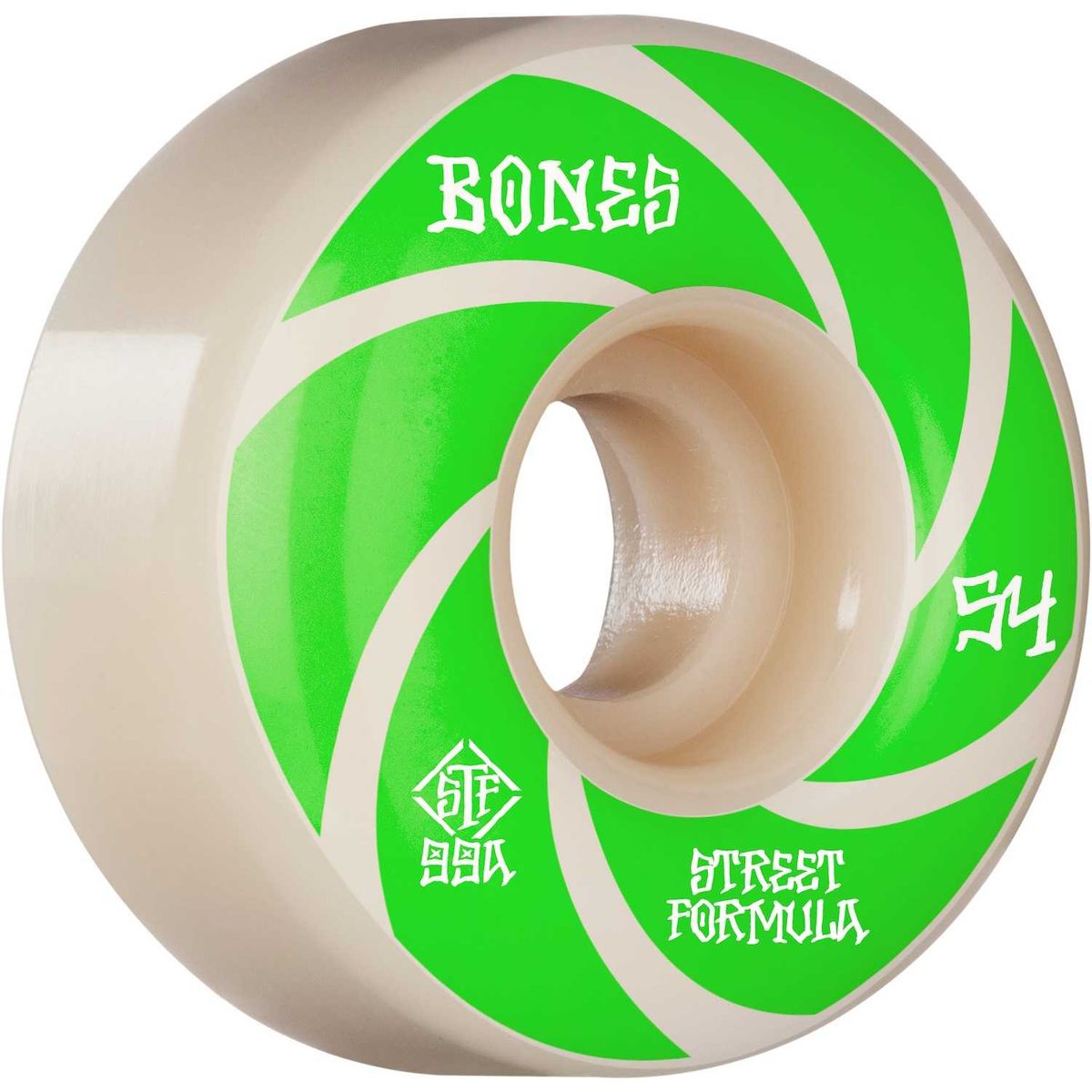 Bones Wheels Skateboard Hjul Patterns STF 99A 54mm White V1 Standard 4-pak