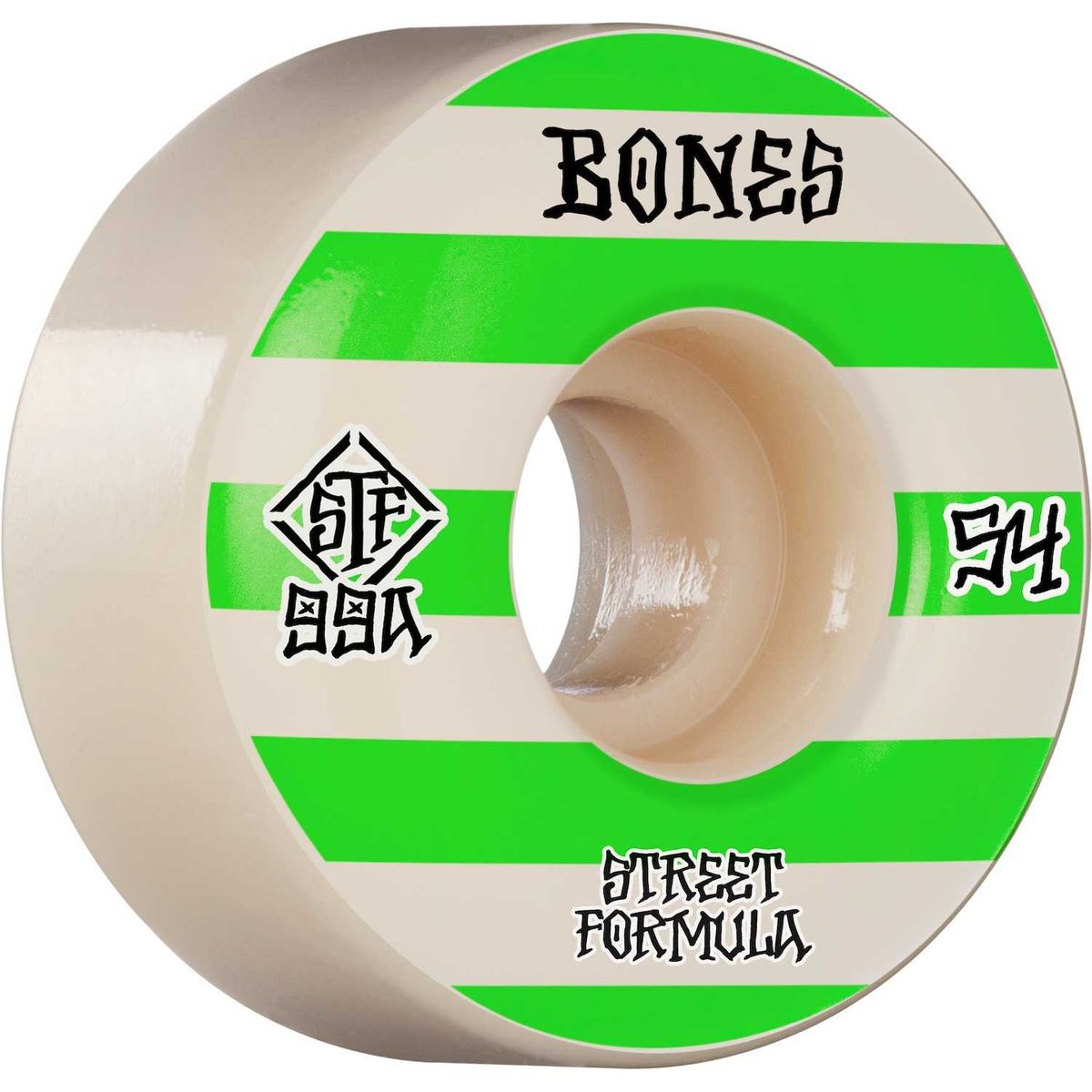 Bones Wheels Skateboard Hjul Patterns STF 99A 54mm White V4 Wide 4-pak