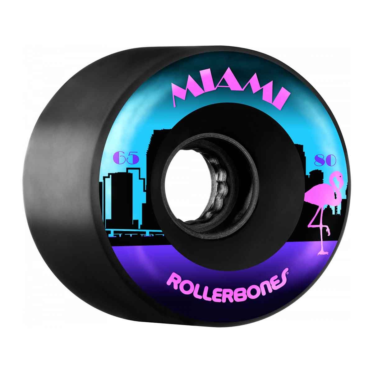 Rollerbones Outdoor Miami Wheel 65 mm 80A Black 8pk