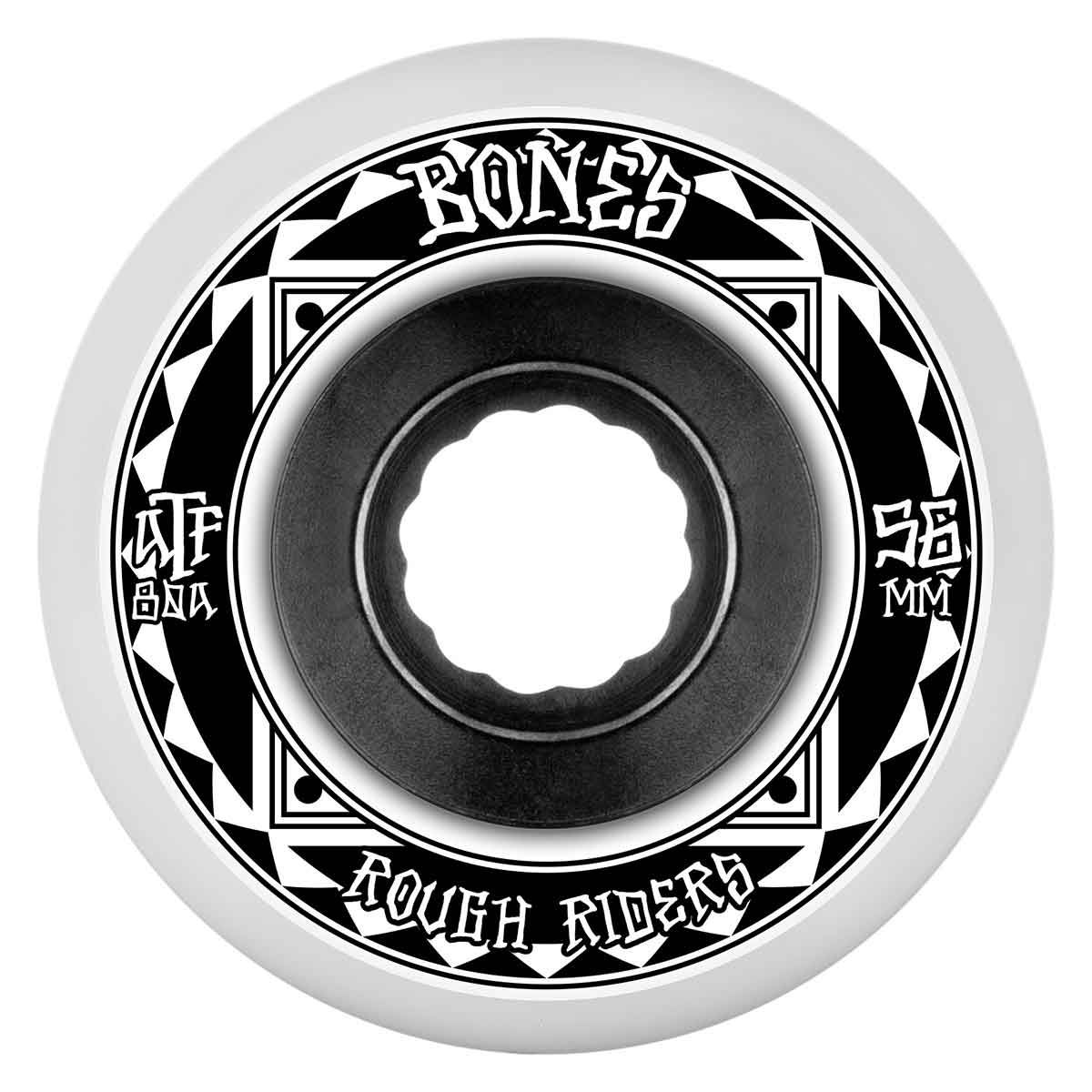 Powell Peralta ATF Rough Rider Skateboard Wheels Runners 56mm x 40mm 80A 4pk White