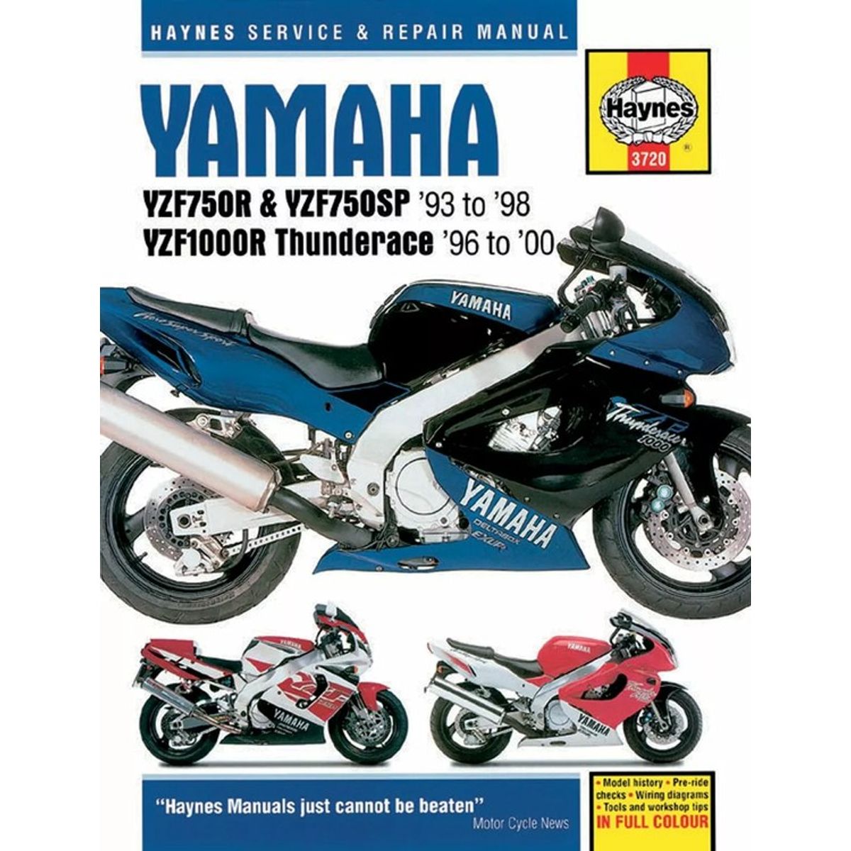 Haynes Service Manual Yamaha YZF750R/SP(93-98) & YZF1000R(96-00)