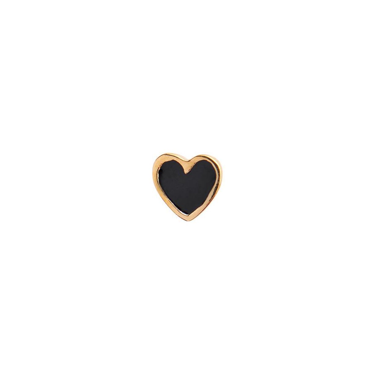 Petit Love Heart Black Enamel