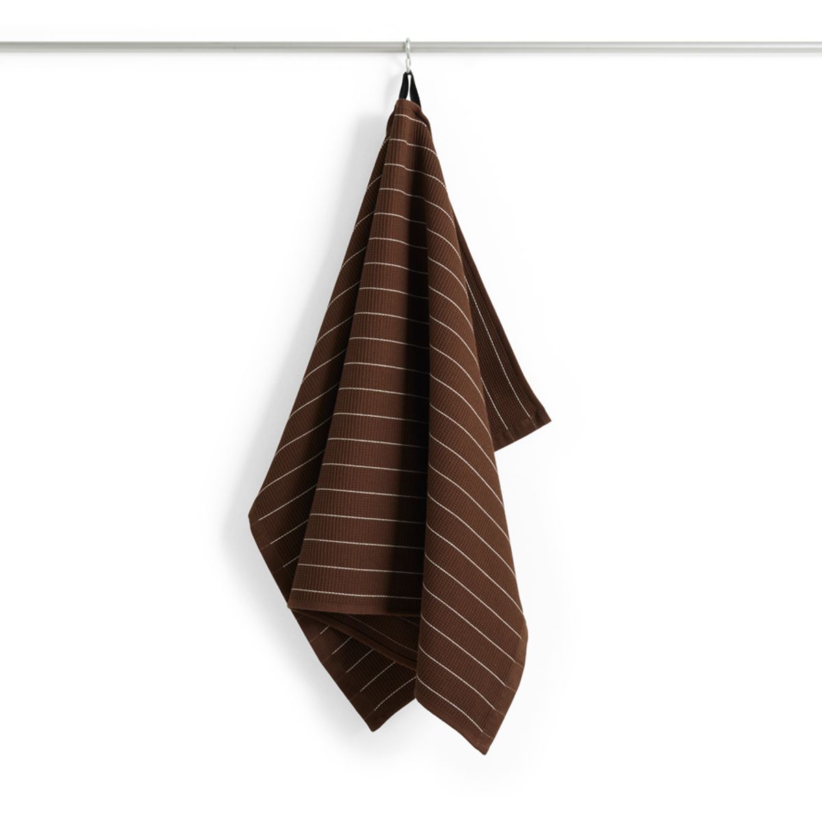 Canteen Tea Towel, Chocolate Pinstripe