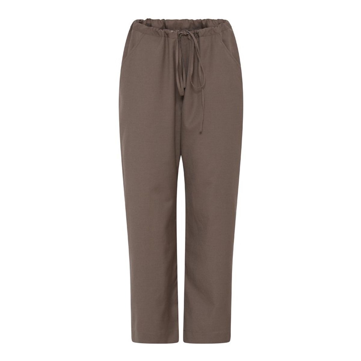 Milano Wool String Ankle Pant, walnut - M