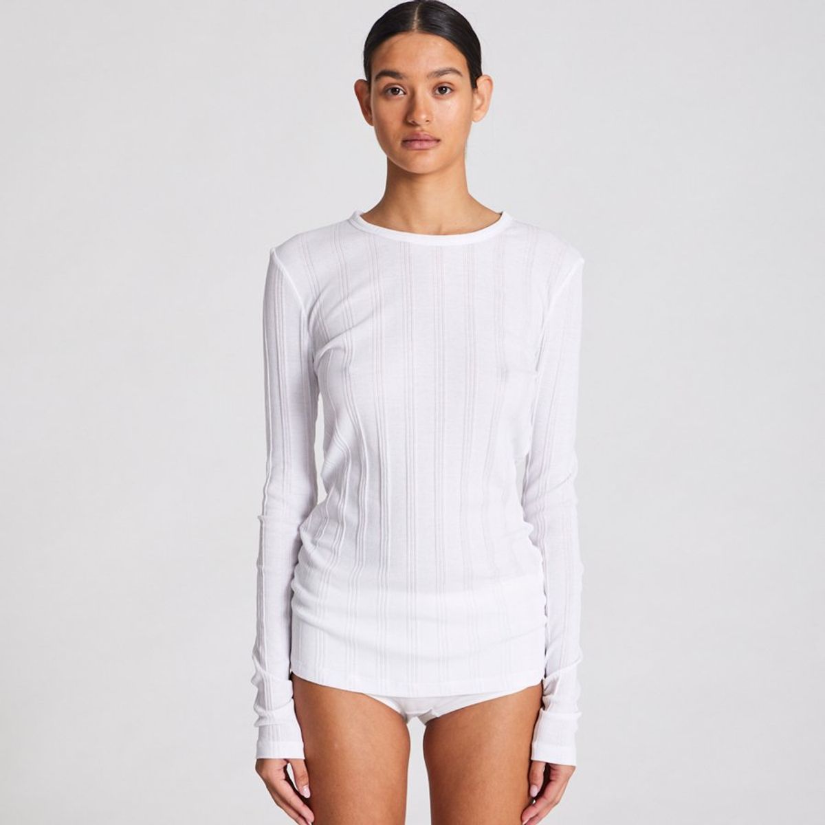 Thyra L/S Cotton Top Drop Needle - L