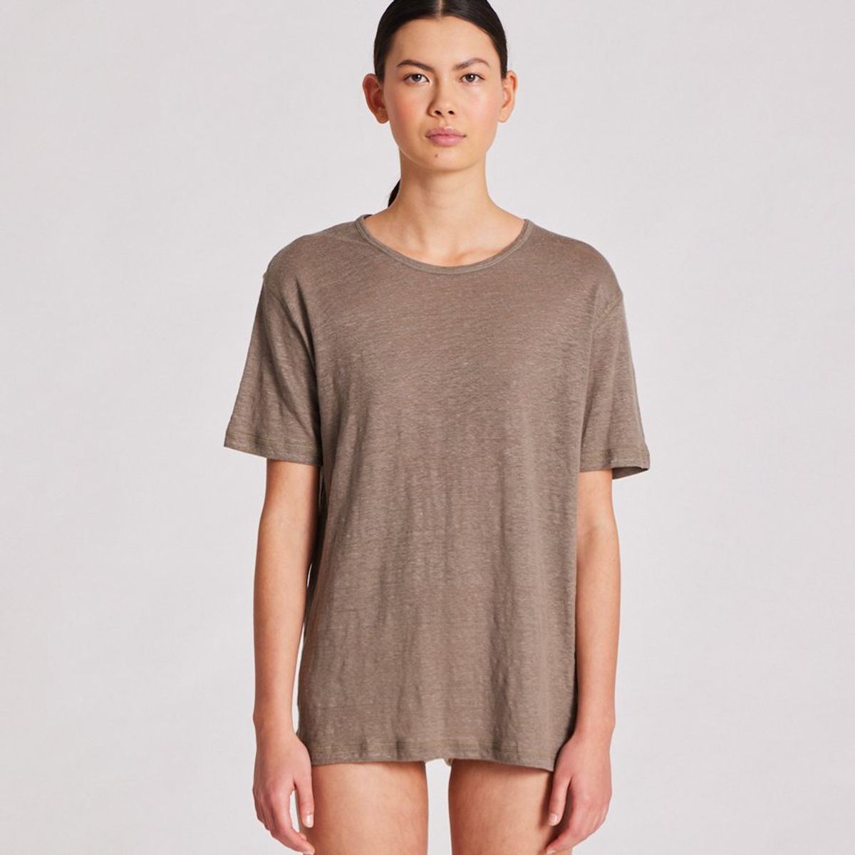 Nynne S/S Linen T-shirt bungee cord - XL