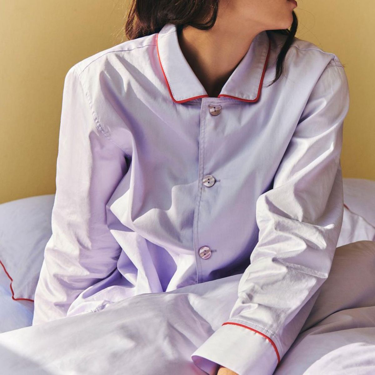 Outline Pyjama L/S Shirt - Vivid Blue, S/M