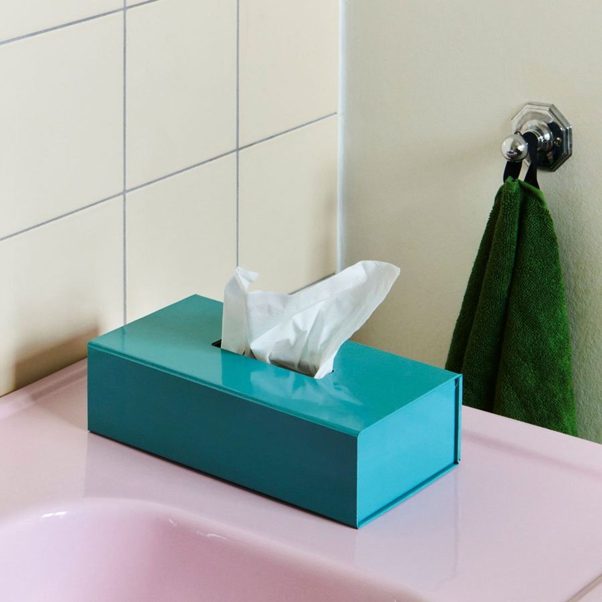 Colour Storage Tissue Box ocean blue