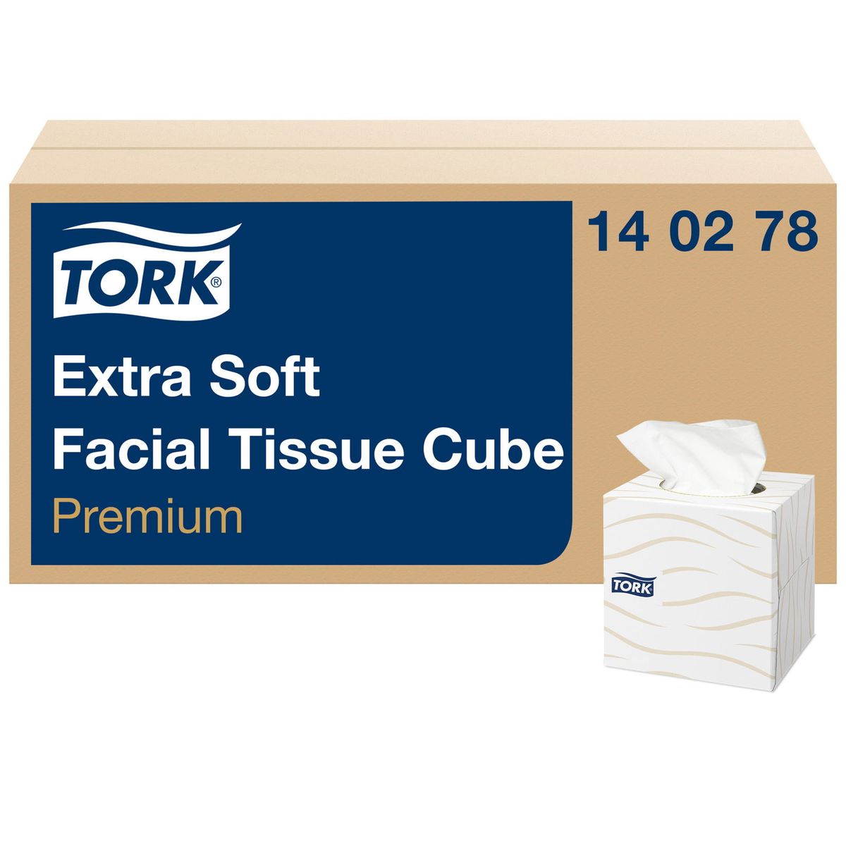 Tork 140278 Extra Soft ansigtsservietter Cube hvid 100stk