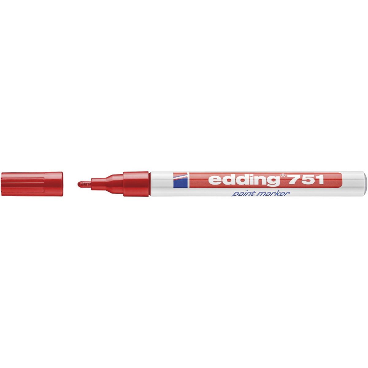 Edding 751F paintmarker 1-2mm rød