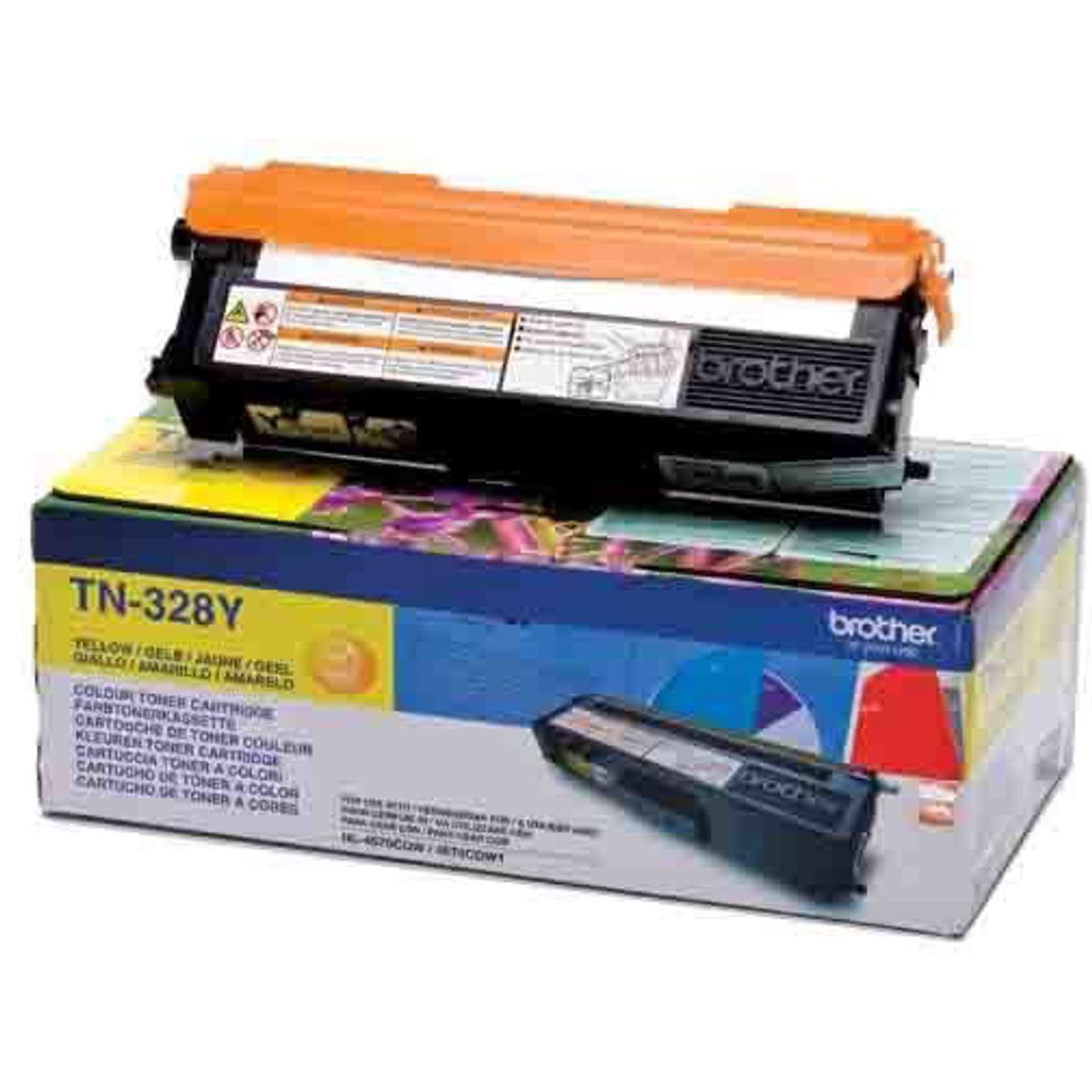 Brother TN-328Y Gul Lasertoner, 6.000 sider