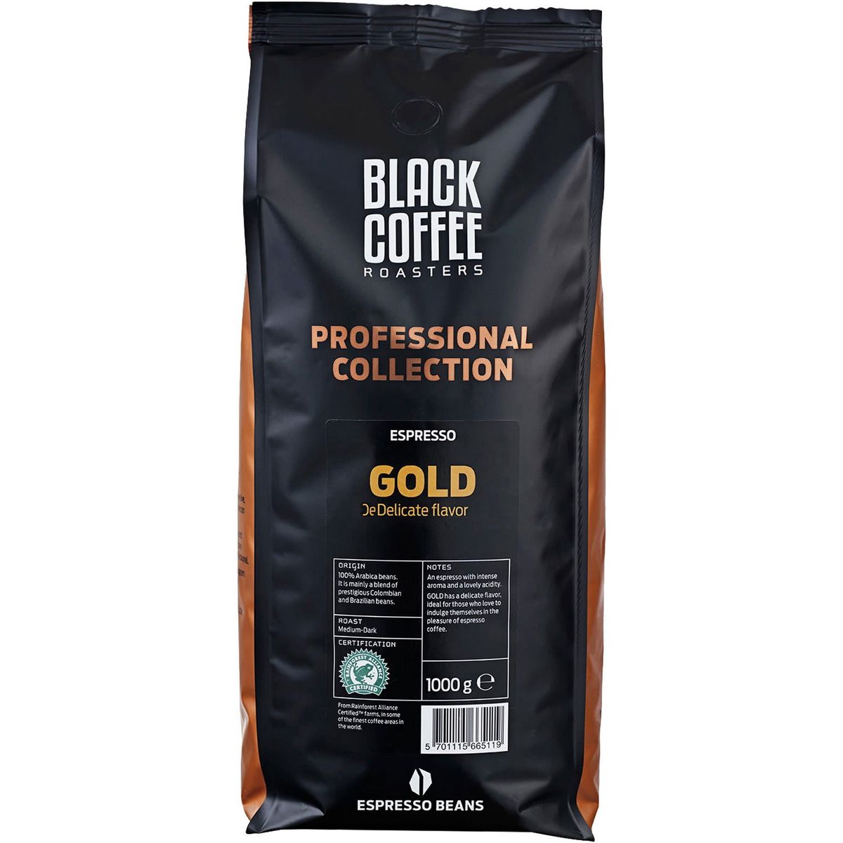 Black Coffee Gold kaffe hele bønner 1 kg