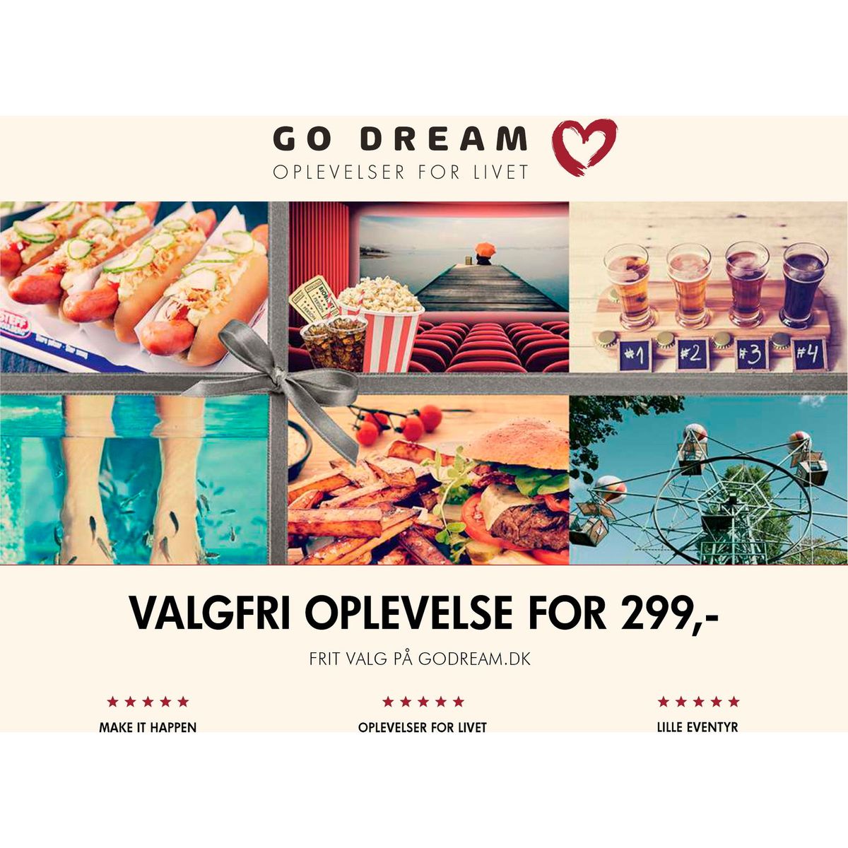 Go Dream Valgfri oplevelse for 299,- gavekort