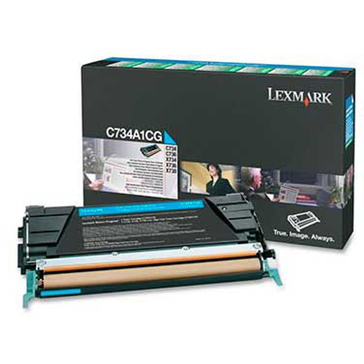 Lexmark C734A1CG Cyan Lasertoner, 6.000 sider