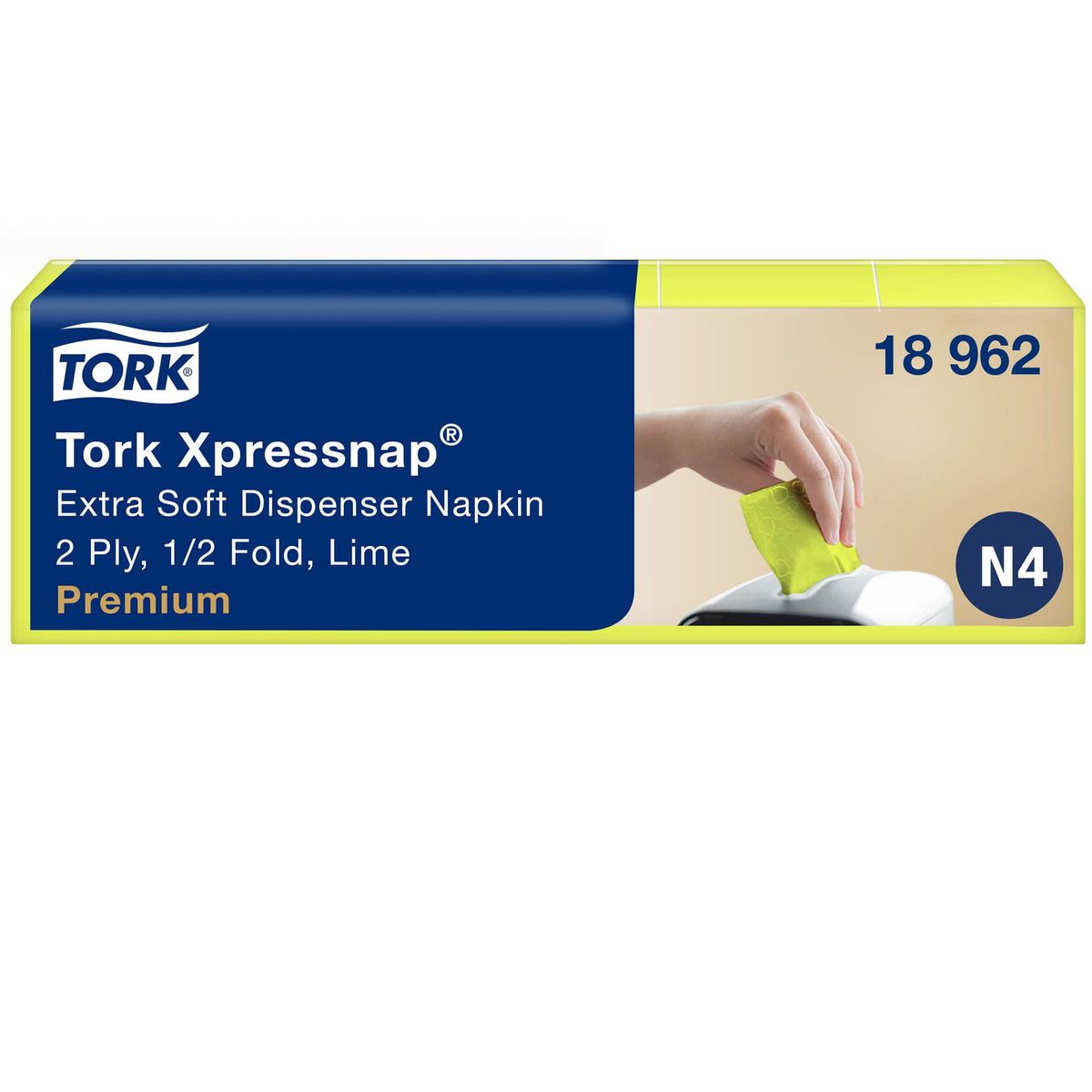 Tork 18962 Xpressnap Extra Soft servietter N4 limegrøn 1000stk