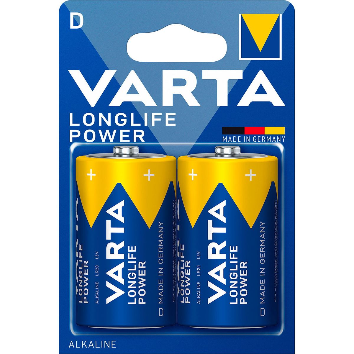 VARTA LONGLIFE Power D-batterier LR20 2 stk