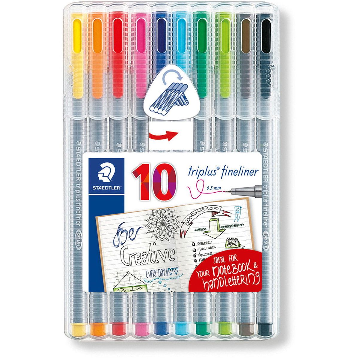 Staedtler Triplus 334 finelinere 0,3mm 10 farver