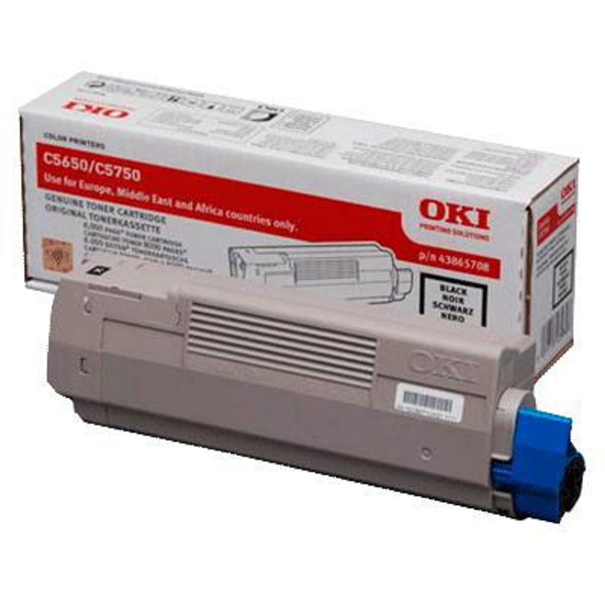 OKI 43865708 Sort Lasertoner, 8.000 sider