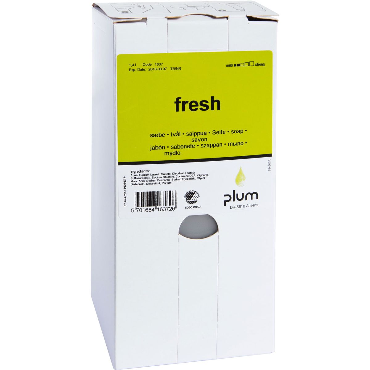 Plum Fresh håndsæbe refill 1,4 ltr