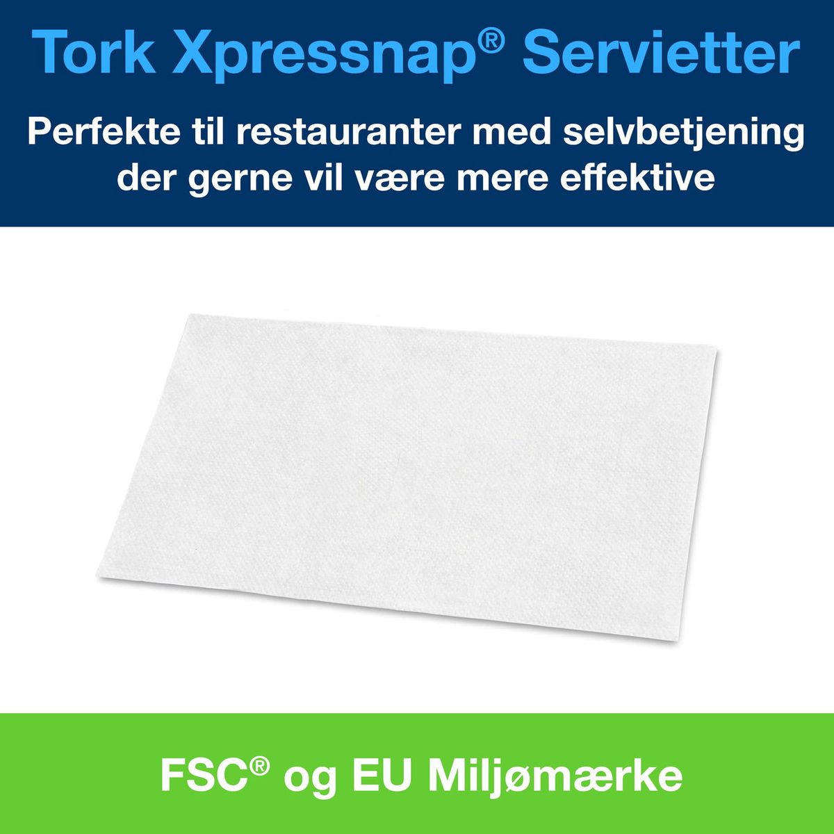 Tork 10840 Xpressnap servietter N4 hvid 1125stk