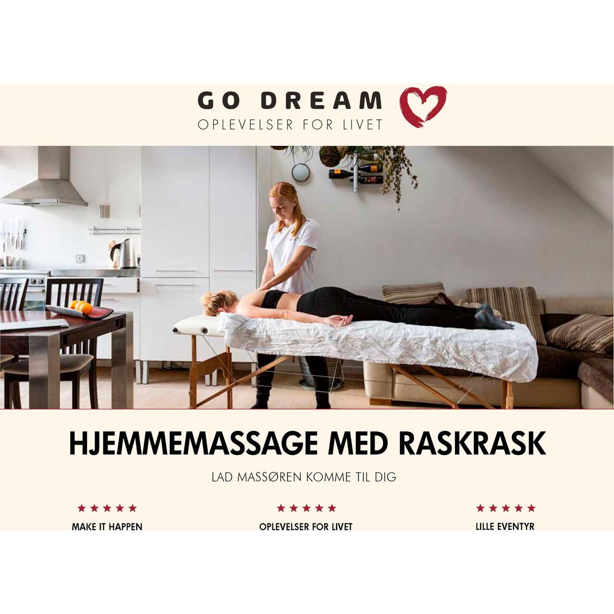 Go Dream Hjemmemassage med RaskRask gavekort