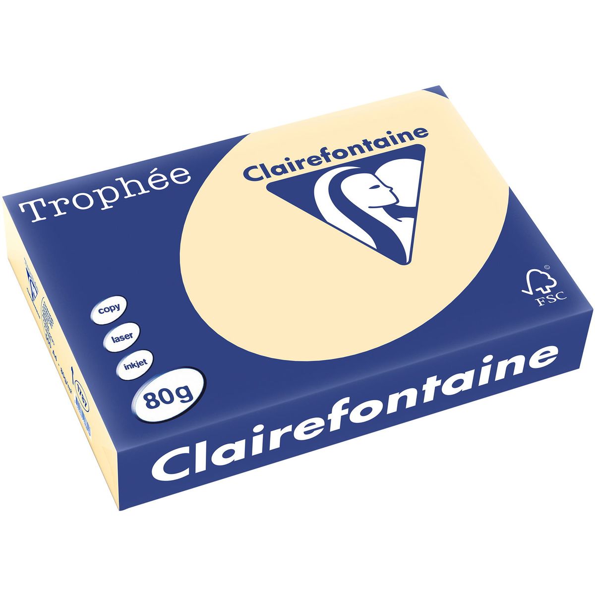 Q-connect Trophee kopipapir A4 80g pastel gul