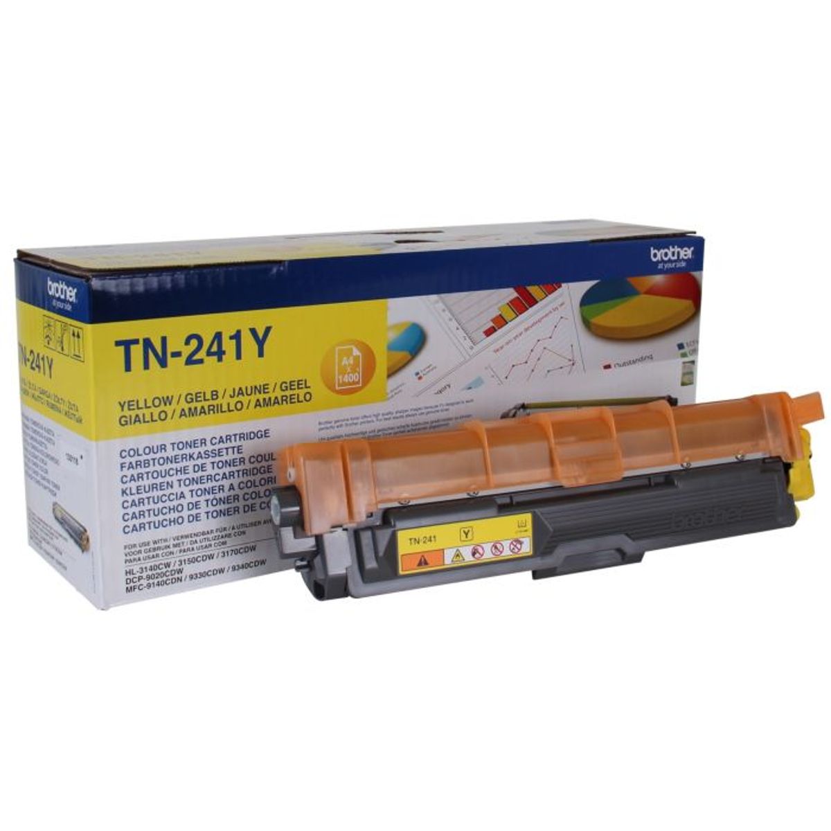 Brother TN241Y Gul Lasertoner, 1.400 sider