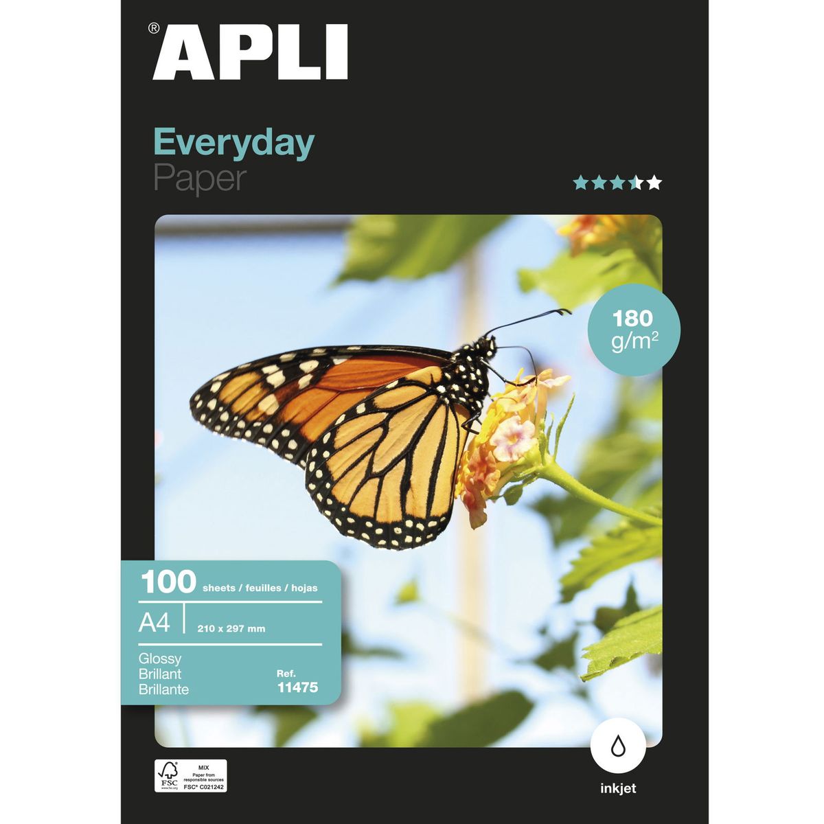 Apli Everyday fotopapir A4 180g 100ark