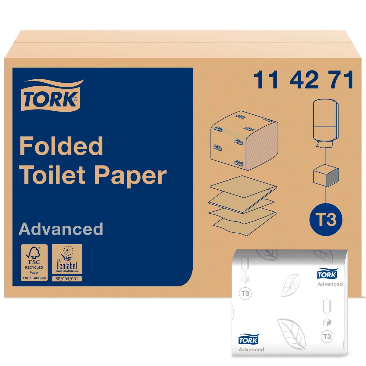 Tork Advanced toiletpapir hvid 2Lag T3