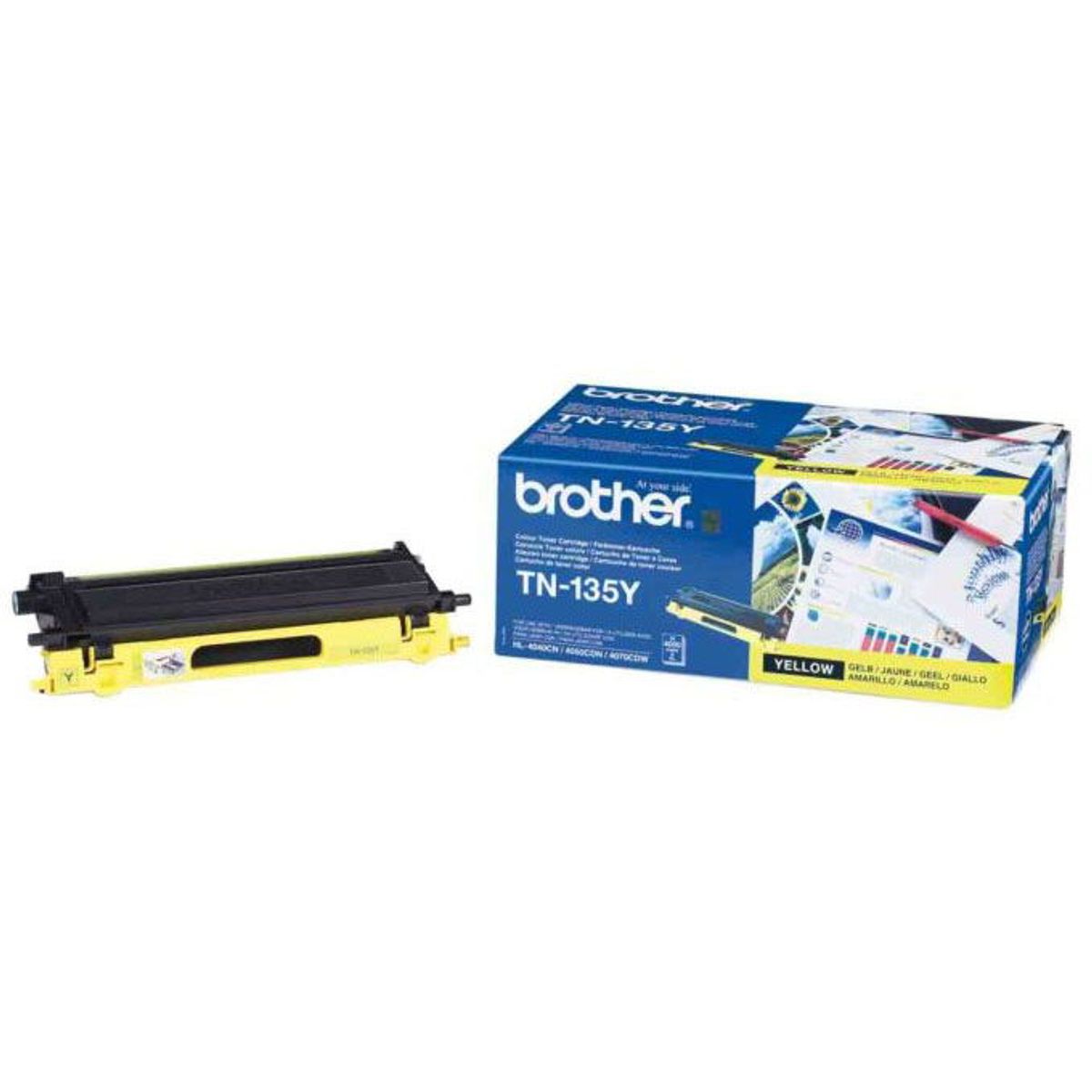 Brother TN-135Y Gul Lasertoner, 4.000 sider