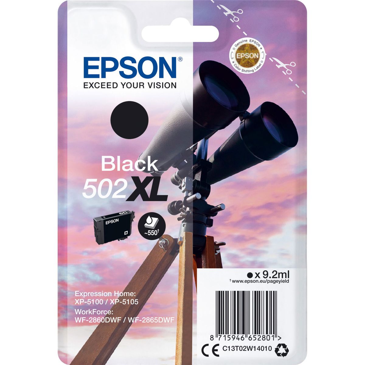 Epson 502XL blækpatron black