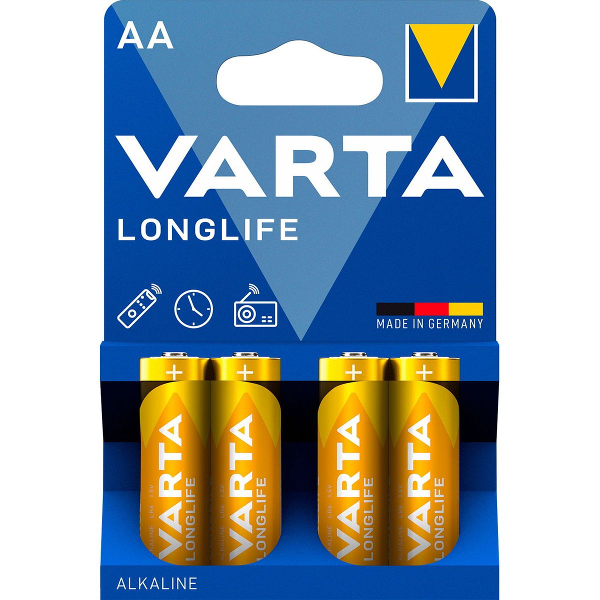 VARTA LONGLIFE AA-batterier LR6 4 stk