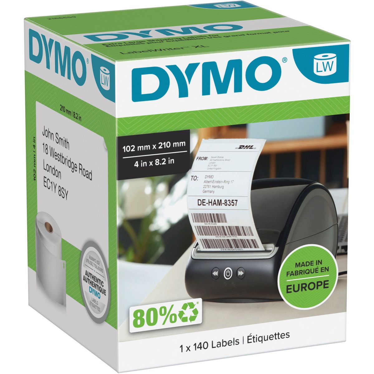 Dymo LabelWriter DHL shippingetiketter