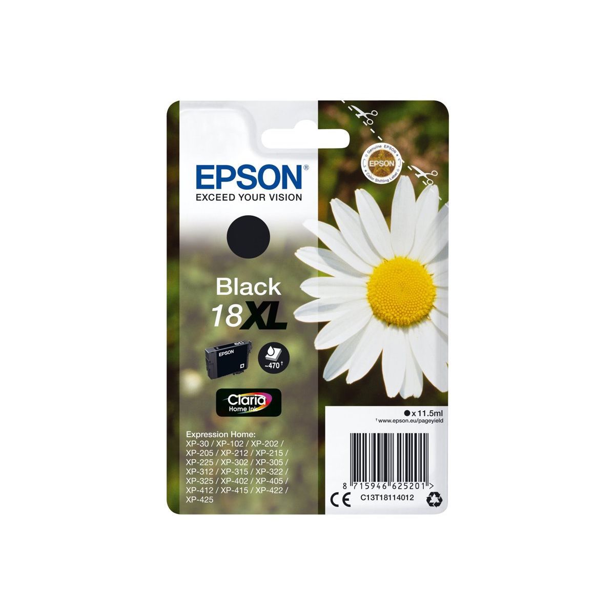 Epson 18XL C13T18144012 Gul Blækpatron, 450 sider