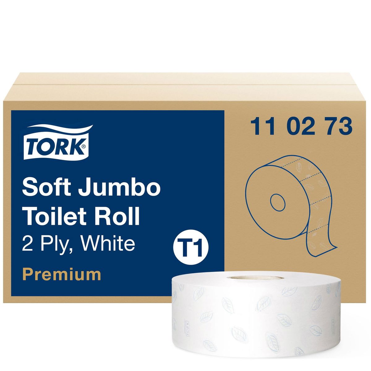 Tork 110273 Premium T1 Jumbo 2lags toiletpapir 6 ruller