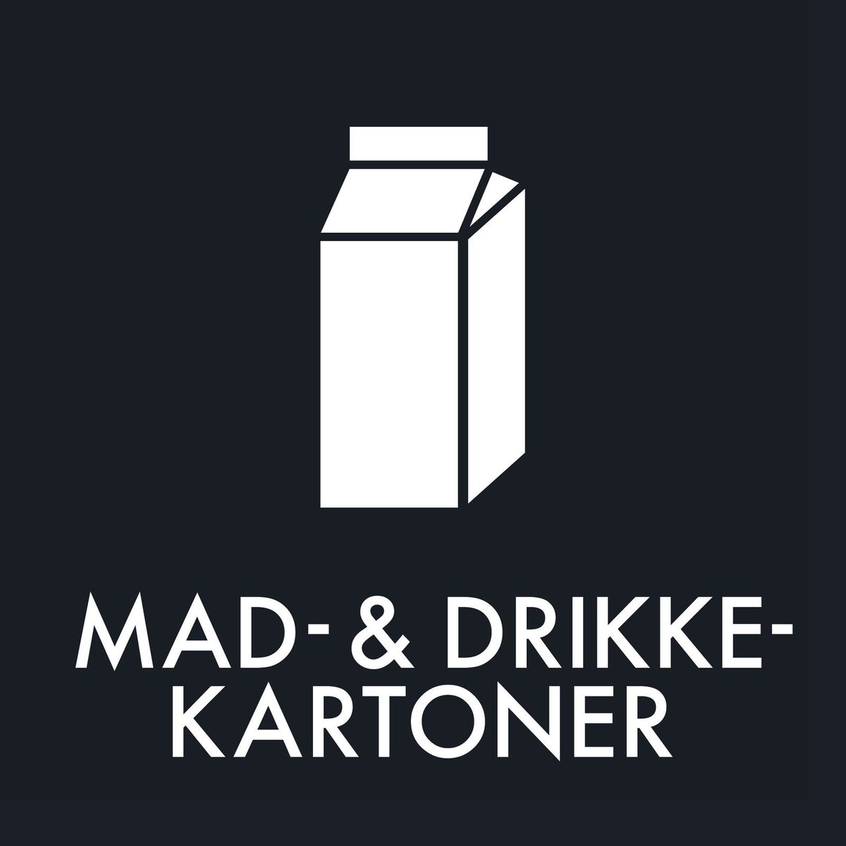 Mad- & drikkekartoner piktogram u/baggrund 12x12cm